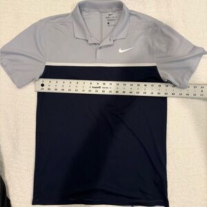 Nike Gray and Blue Performance Polo Shirt
